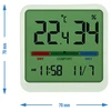 Termometr elektroniczny pokojowy, biały - 9 ['elektroniczny termometr', ' termometr z zegarem i datą', ' termometr z wilgotnościomierzem', ' pomiar wilgotności w pomieszczeniu', ' miernik komfortu', ' termometr ze wskaźnikiem komfortu', ' wielofunkcyjny termometr', ' termometr do wnętrz', ' termometr wewnętrzny', ' termometr bezprzewodowy', ' elektroniczny termometr na ścianę', ' stacja pogody', ' stacja pogodowa']