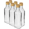 Butelka Ratuszowa 250 ml z zakrętką - 6 szt.  - 1 ['butelki ozdobne', ' butelka na nalewkę', ' buteleczki na nalewki', ' do wódki', ' alkohole domowe', ' do soku', ' butelka 250 ml']