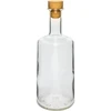 Butelka Rosa z korkiem, biała 500 ml  - 1 ['butelka do alkoholu', ' butelki ozdobne na alkohol', ' butelka szklana na alkohol', ' butelki do bimbru na wesele', ' butelka na nalewkę', ' butelki do nalewek ozdobne']