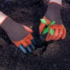 Rękawice ogrodowe z pazurkami - pomarańczowe - 3 ['rękawice ogrodowe', ' rękawice z pazurkami']