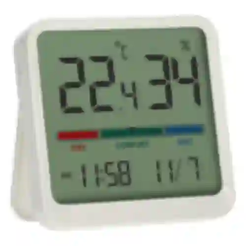 Termometr elektroniczny pokojowy, bezprzewodowy, biały